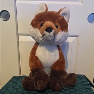 Adorable Brown and White Fox Plush